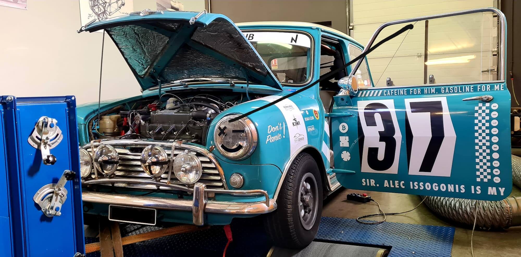 Garage des Damiers - Banc de Puissance - Rotronics - Austin Mini - Historic racing - Réglage moteur - 2