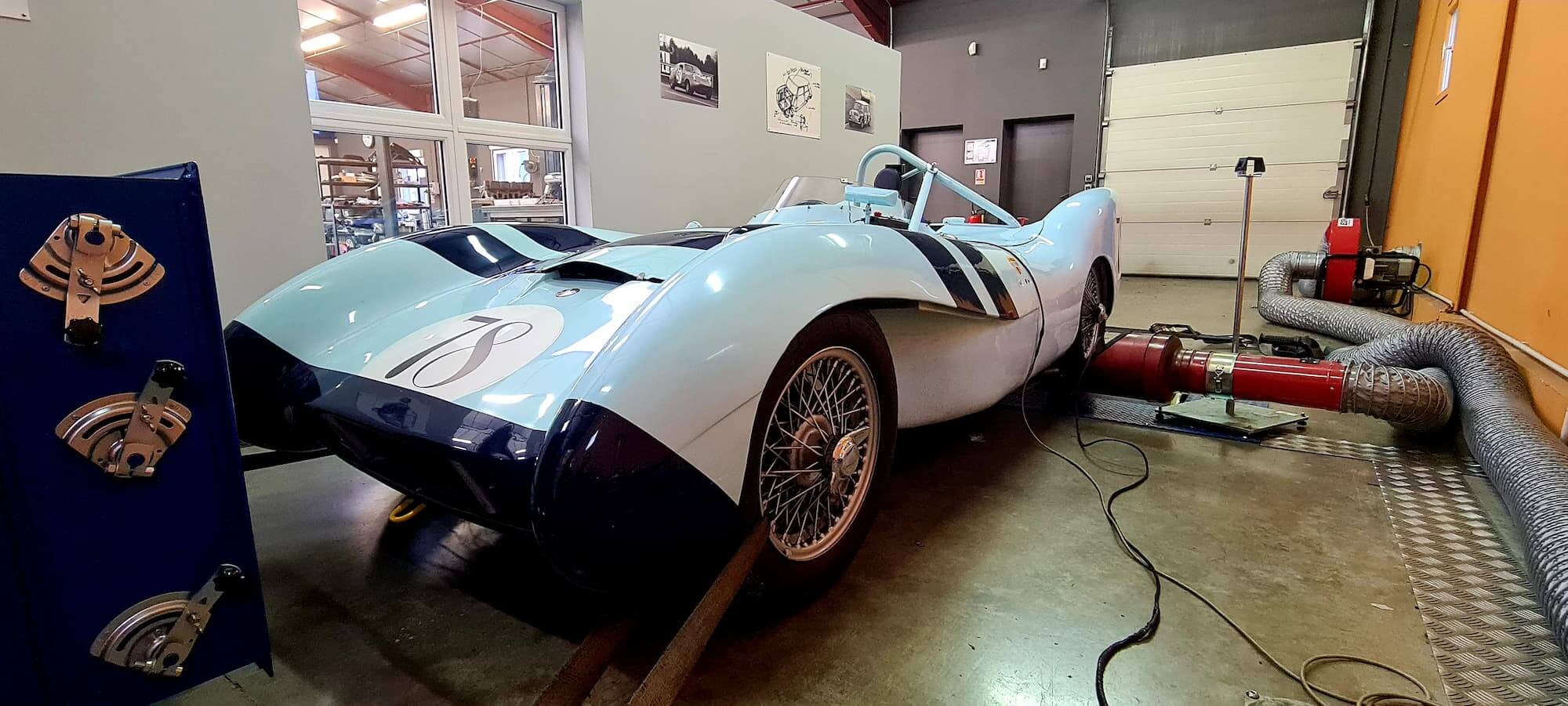 Garage des Damiers - Banc de puissance - Rotronics - Réglage moteur - Historic racing - British racing - Classic cars - Lotus XI -